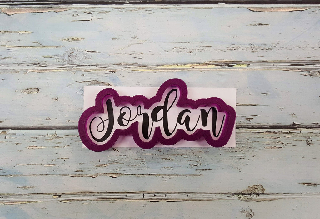 Jordan Hand Lettered Cookie Cutter and Fondant Cutter and Clay Cutter