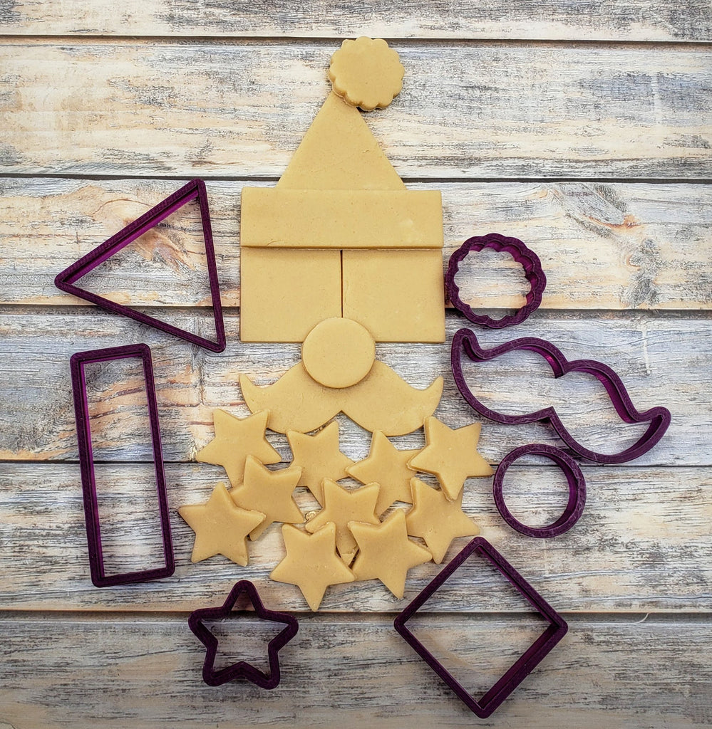 Create A Santa - Set of 7 - Cookie Cutter and Fondant Cutter and Clay Cutter