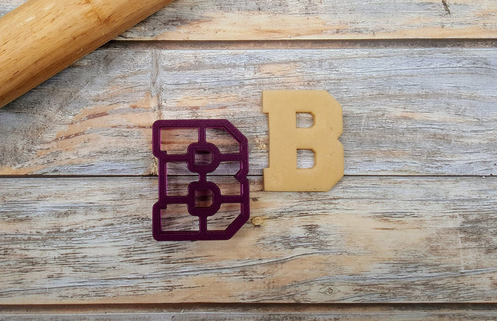 Varsity Letter B Cookie Cutter and Fondant Cutter and Clay Cutter