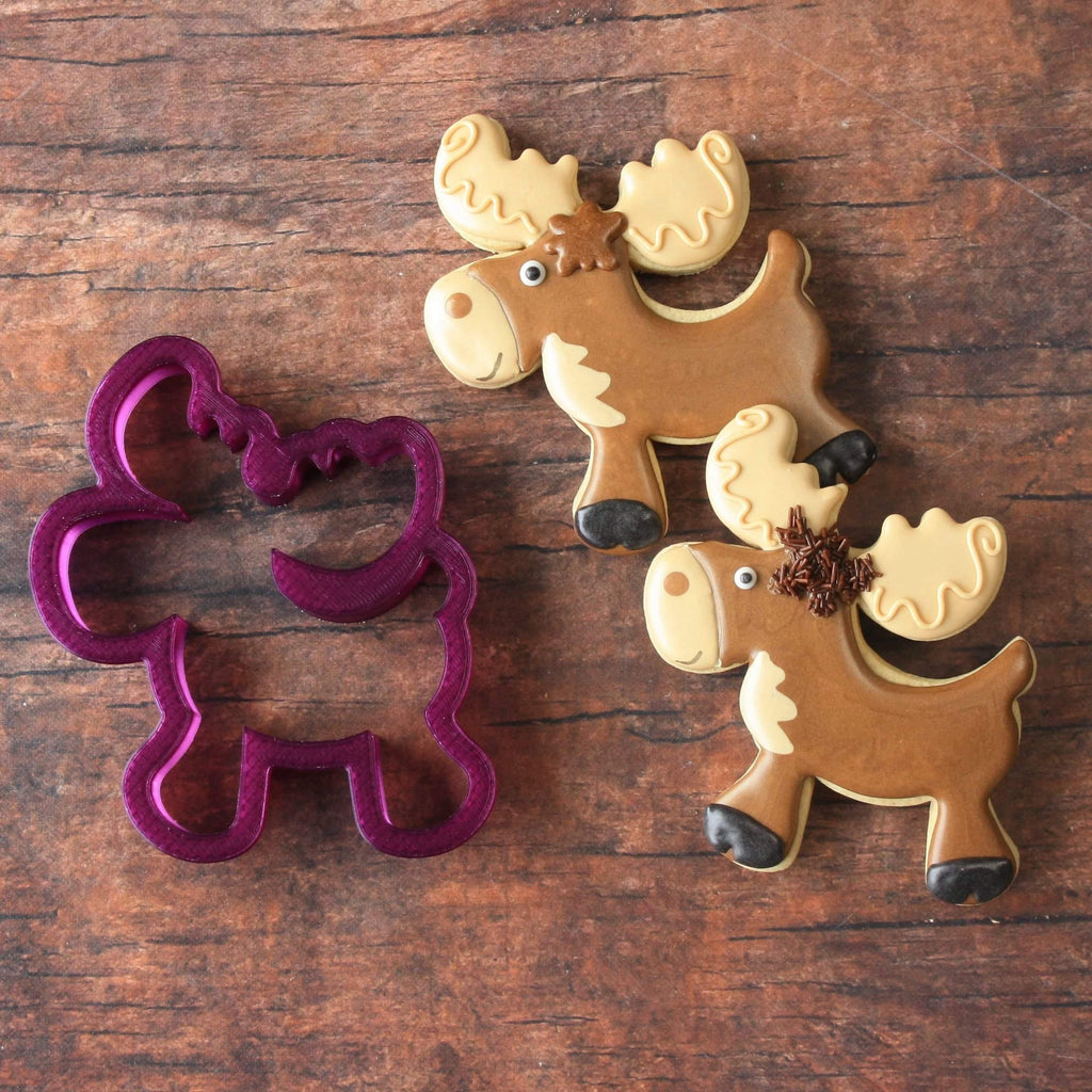 Lilaloa Moose or Christmas Moose or Reindeer Cookie Cutter or Fondant Cutter and Clay Cutter