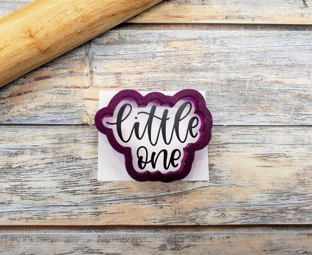 Little One Hand Lettered Cookie Cutter and Fondant Cutter and Clay Cutter