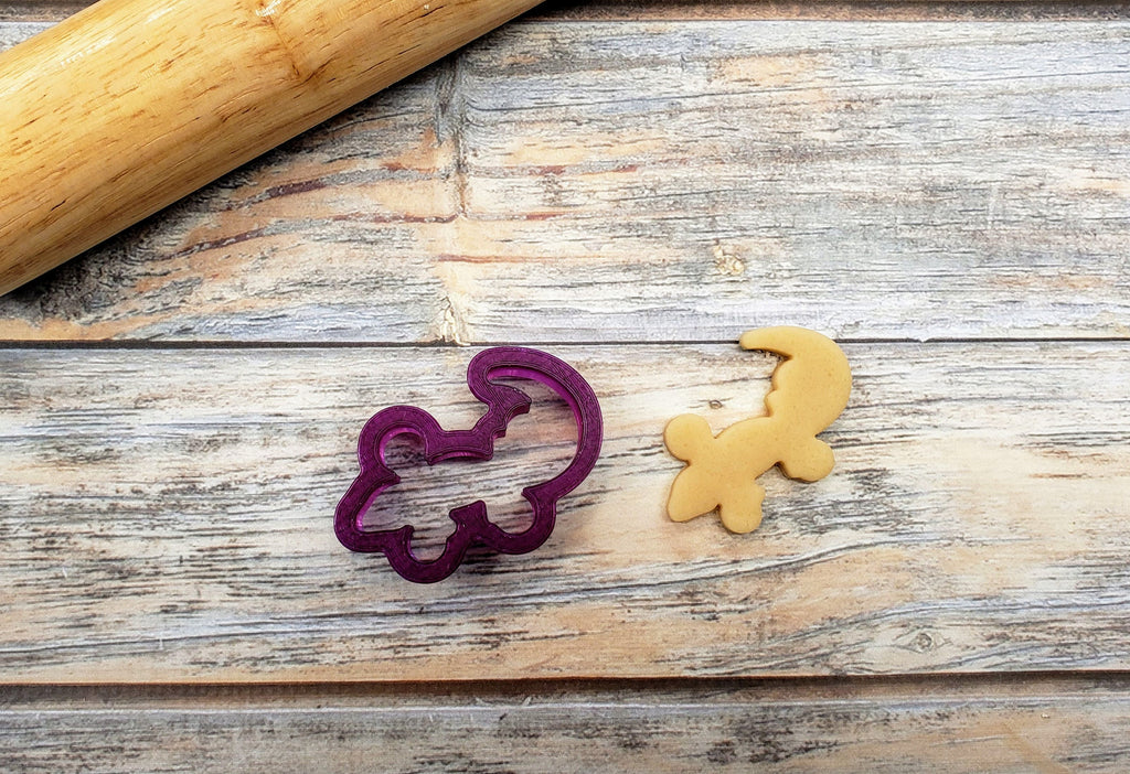 Mini Gecko or Lizard Cookie Cutter and Fondant Cutter and Clay Cutter