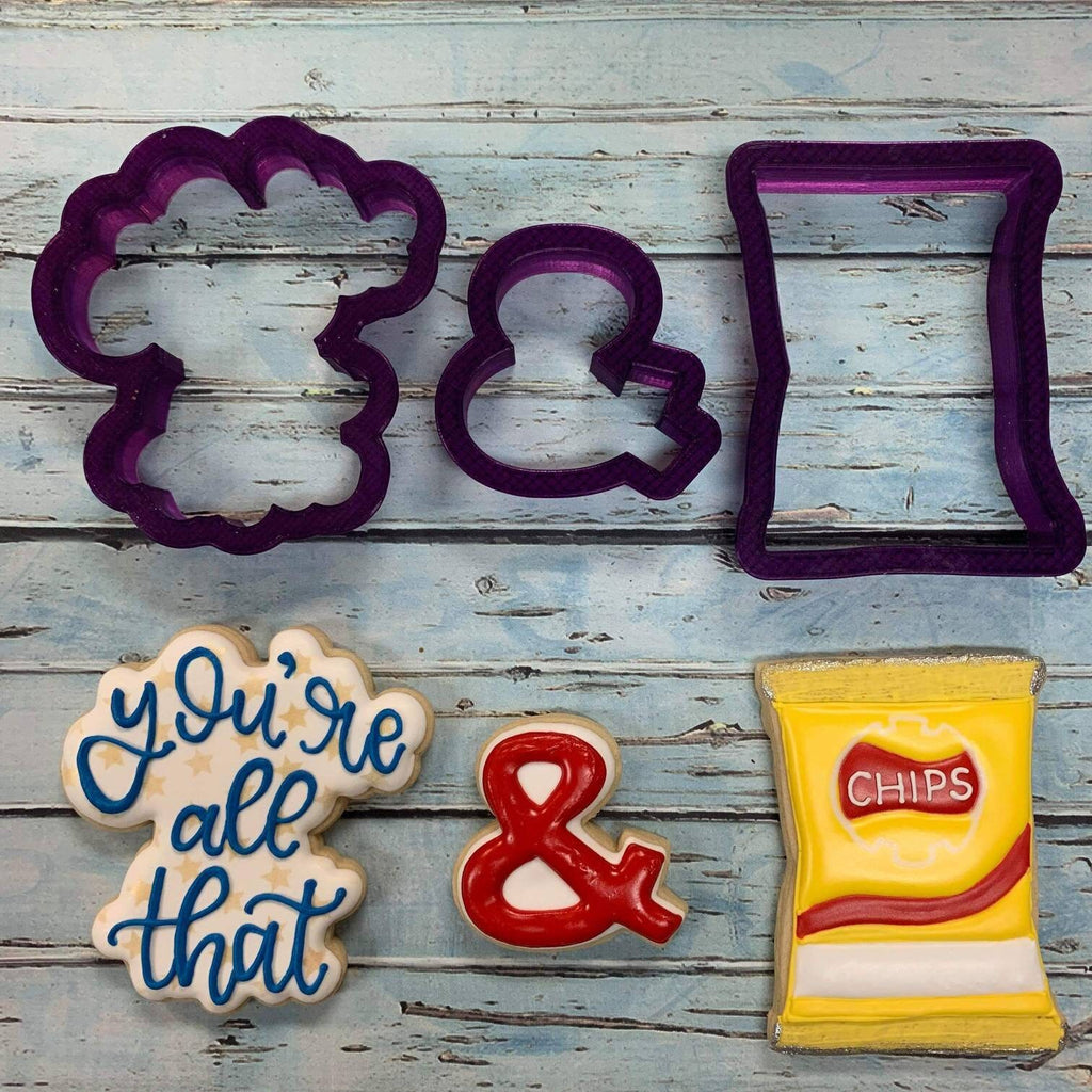 You're All That Hand Lettered Cookie Cutter and Fondant Cutter and Clay Cutter with Optional Stencil