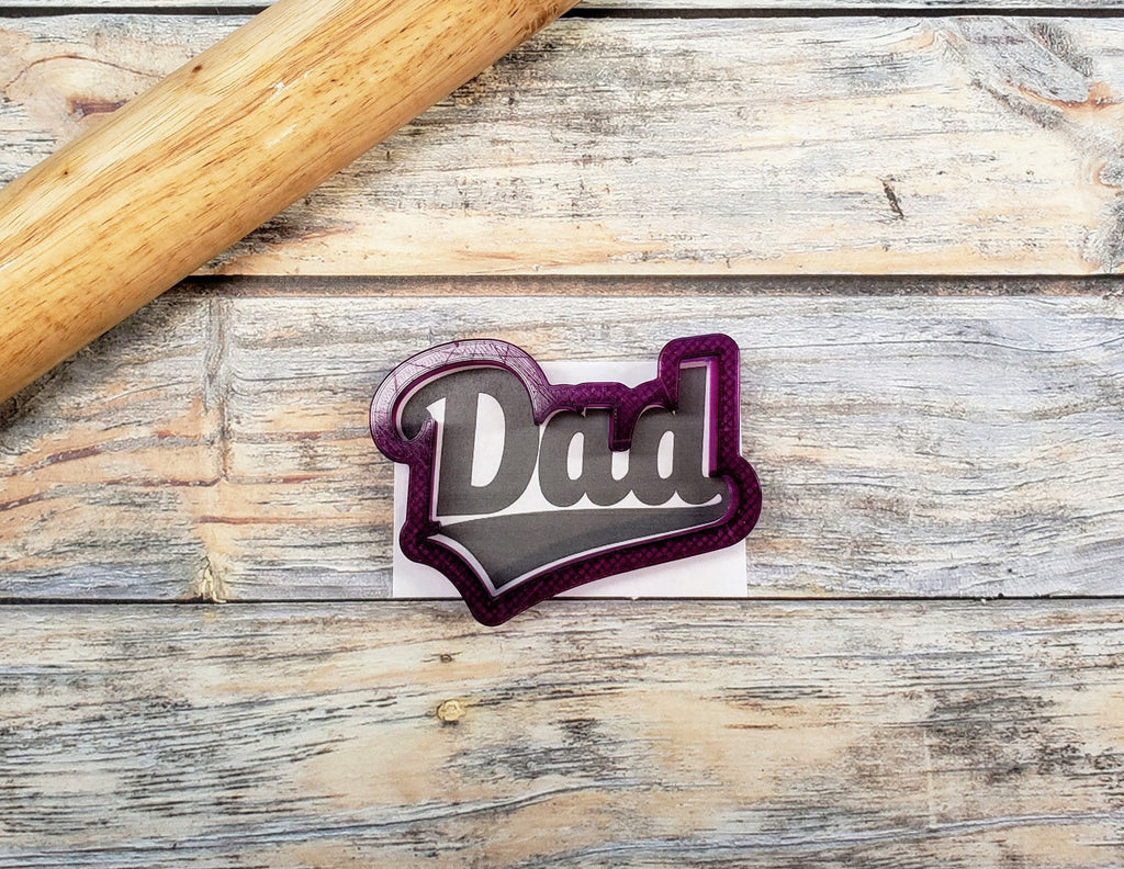 Dad with Banner Cookie Cutter and Fondant Cutter and Clay Cutter