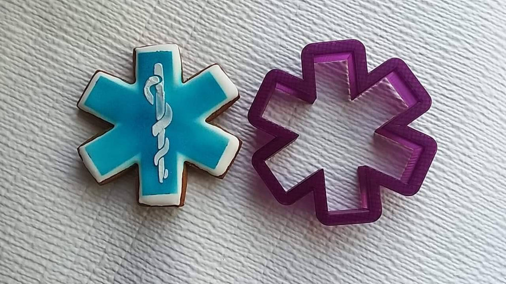 EMS Star of Life Emblem Cookie Cutter or Fondant Cutter and Clay Cutter