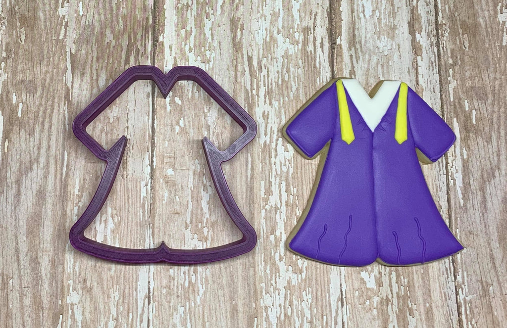 Graduation Gown or Robe Cookie Cutter or Fondant Cutter and Clay Cutter