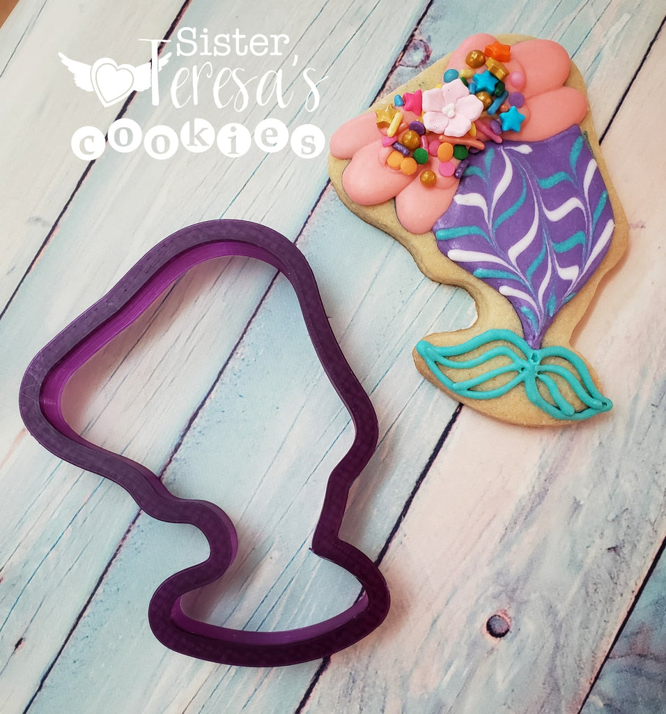 Mermaid Cookie Cutter and Fondant Cutter and Clay Cutter