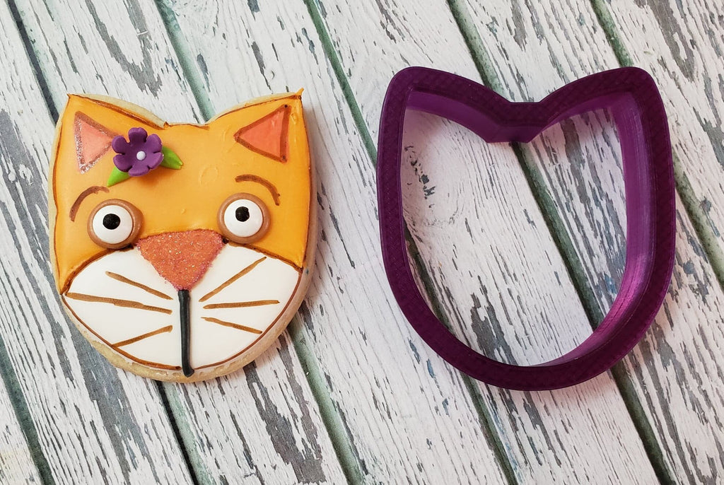 Cat Head #2 or Cat Face Cookie Cutter or Fondant Cutter and Clay Cutter