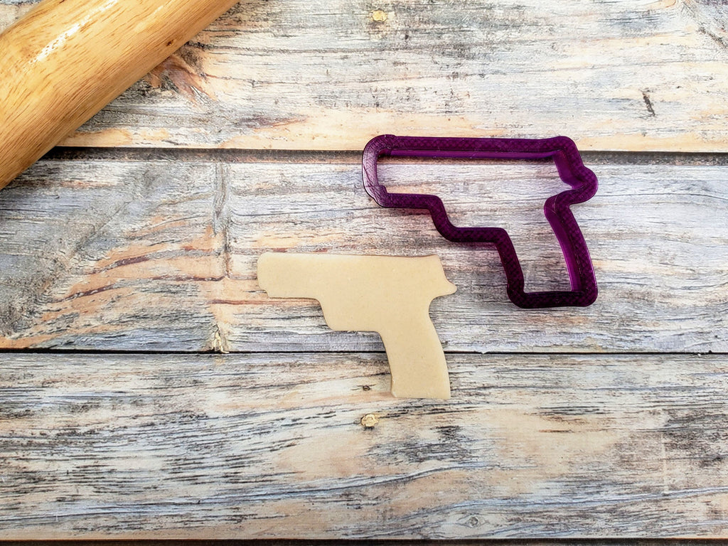 Hand Gun Cookie Cutter and Fondant Cutter and Clay Cutter