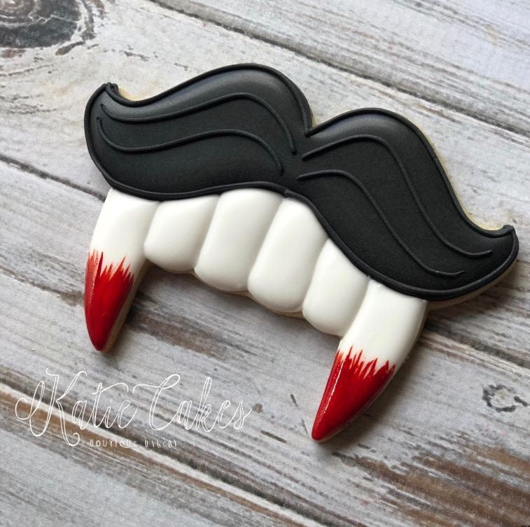 Sweet Sugarbelle Fangs with Mustache Cookie Cutter and Fondant Cutter and Clay Cutter