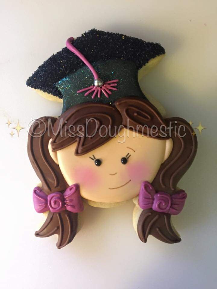 Miss Doughmestic Girl Graduate Graduation Cookie Cutter or Fondant Cutter and Clay Cutter