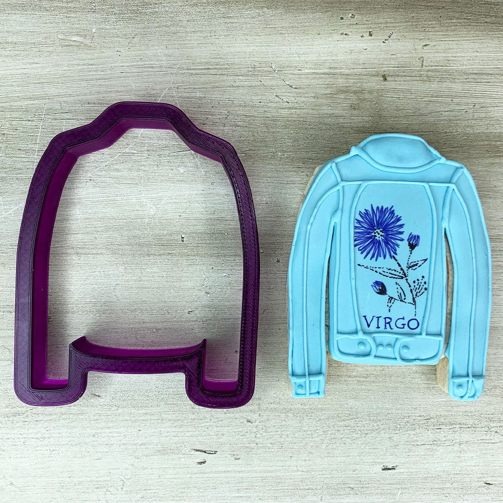 Jean Jacket or Denim Jacket Cookie Cutter and Fondant Cutter and Clay Cutter