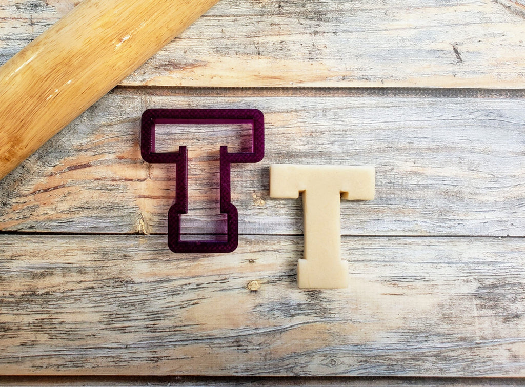 Varsity Letter T Cookie Cutter and Fondant Cutter and Clay Cutter