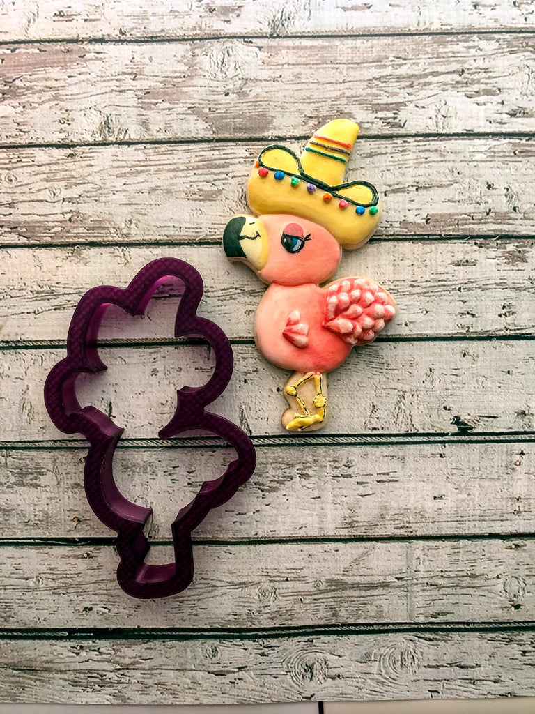 Flamingo with Sombrero Cookie Cutter and Fondant Cutter and Clay Cutter