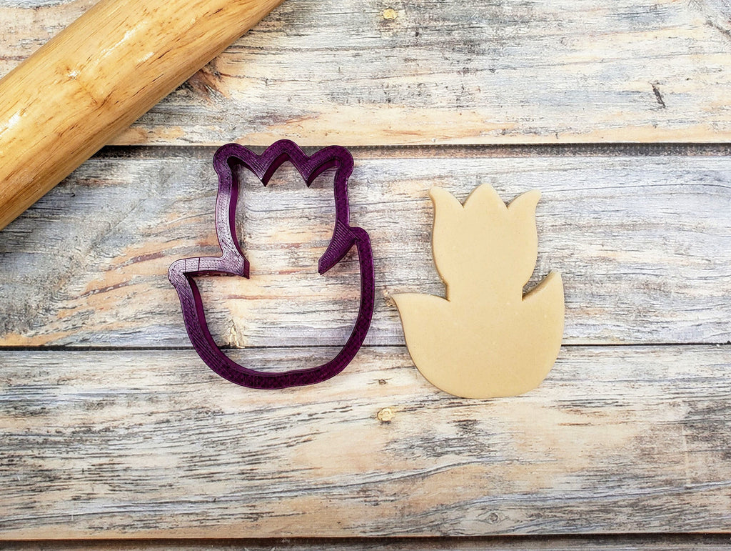 Tulip with Leaves Cookie Cutter and Fondant Cutter and Clay Cutter