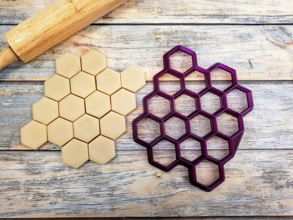 Multi-Mini Hexagon Cookie Cutter and Fondant Cutter and Clay Cutter