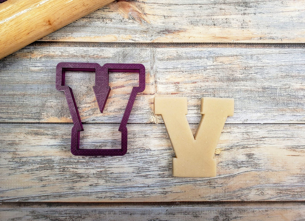 Varsity Letter V Cookie Cutter and Fondant Cutter and Clay Cutter