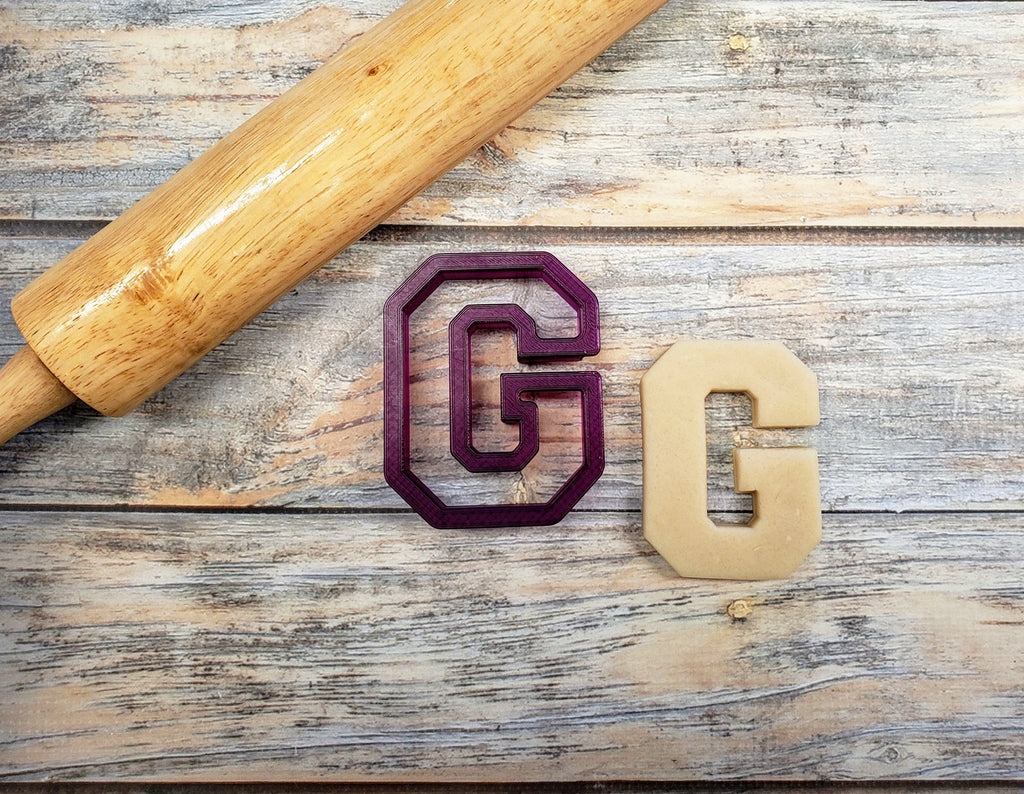 Varsity Letter G Cookie Cutter and Fondant Cutter and Clay Cutter