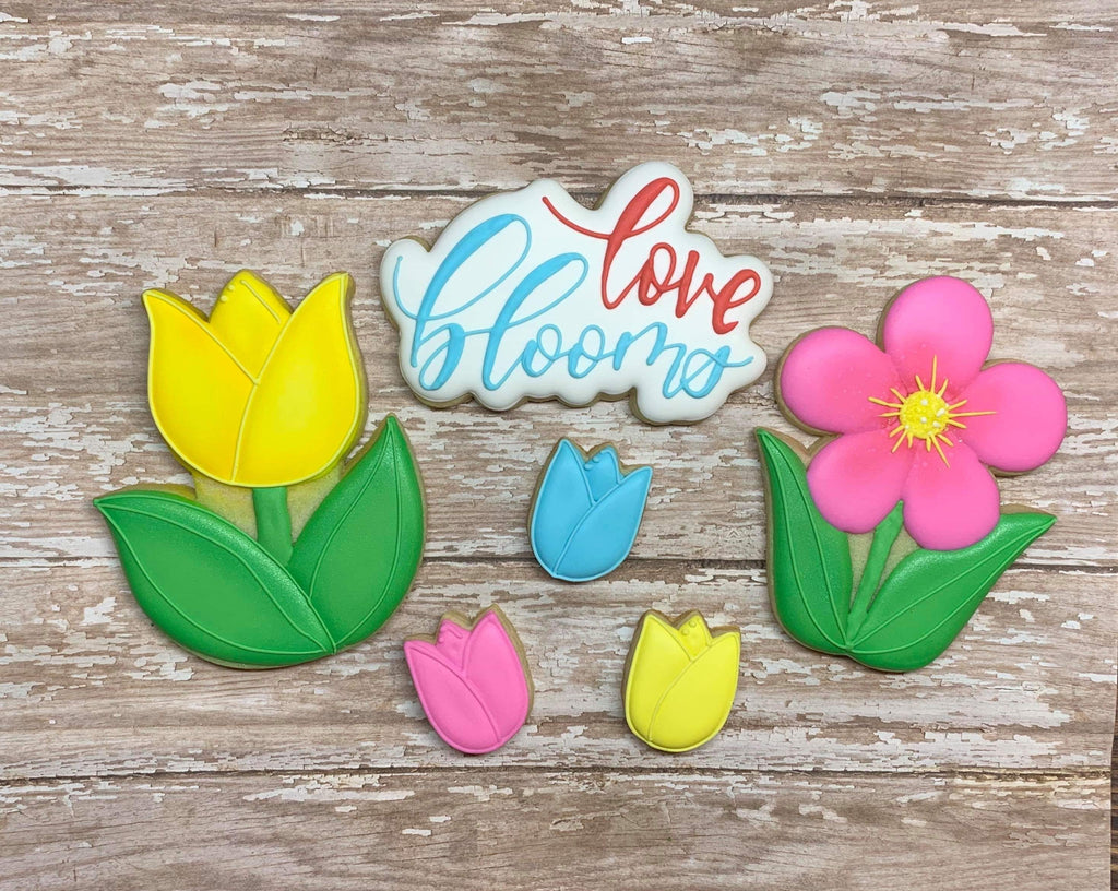 Tulip with Leaves Cookie Cutter and Fondant Cutter and Clay Cutter