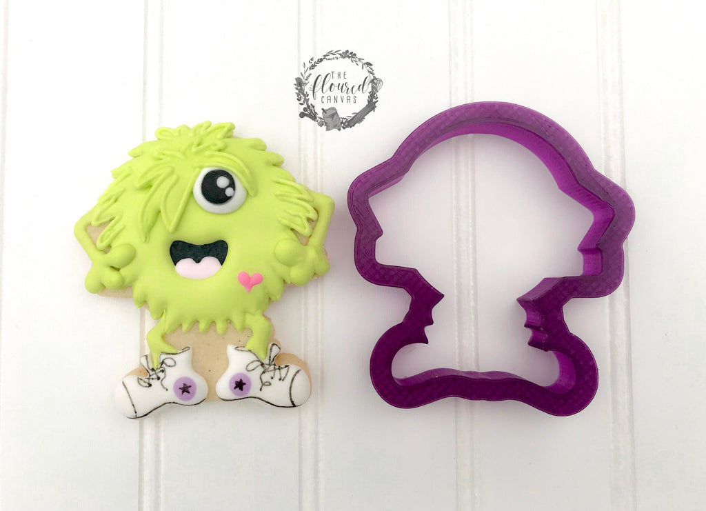 The Floured Canvas Monster Hugs & Wild Kisses set of 4 Cookie Cutter or Fondant Cutter and Clay Cutter