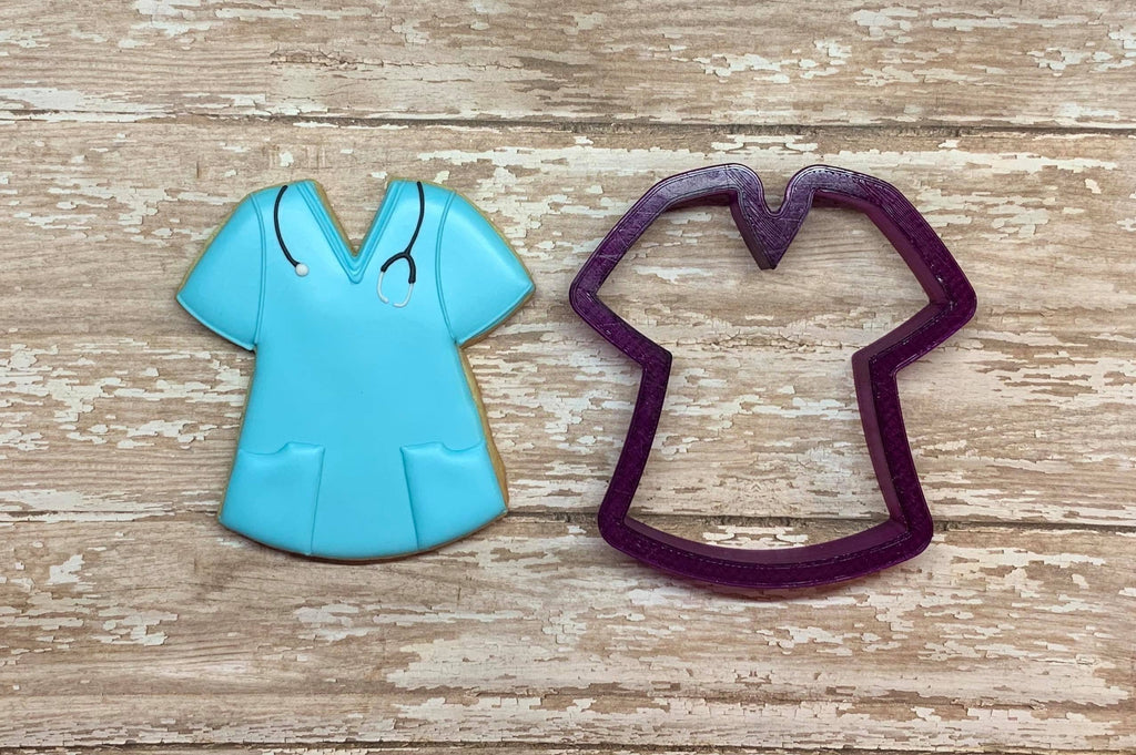 Scrub Top or Shirt or Blouse Cookie Cutter and Fondant Cutter and Clay Cutter