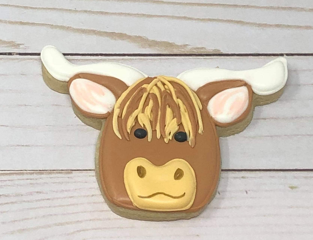 Highland Cow Head Cookie Cutter and Fondant Cutter and Clay Cutter