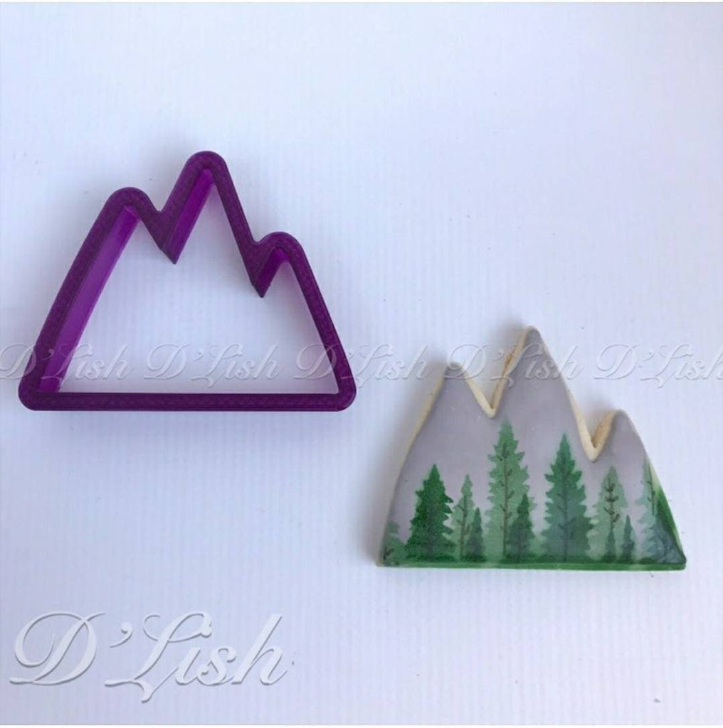 Mountains or Three Peaked Mountain Cookie Cutter and Fondant Cutter and Clay Cutter