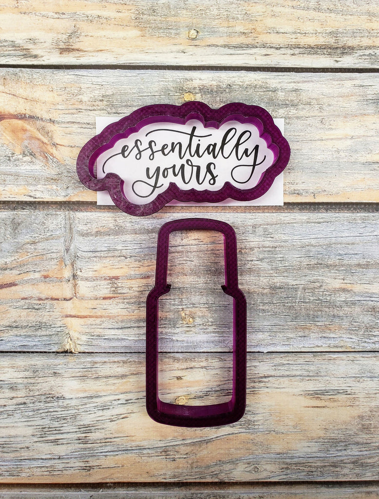 Essentially Yours Hand Lettered Cookie Cutter and Fondant Cutter and Clay Cutter with Optional Stencil (stencil coming soon)