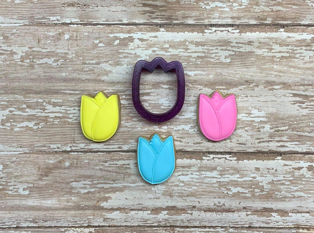 Simple Tulip Cookie Cutter and Fondant Cutter and Clay Cutter