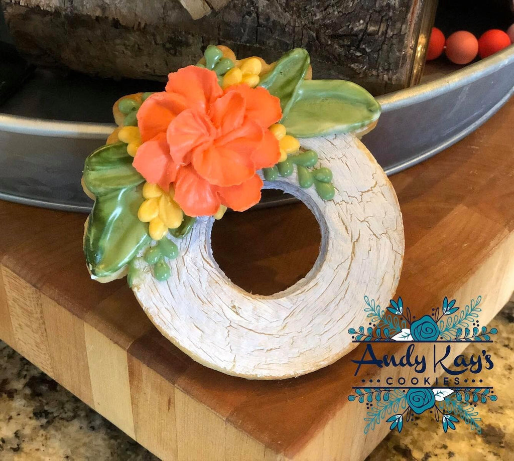 Andy Kay's Floral Wreath Cookie Cutter or Fondant Cutter and Clay Cutter