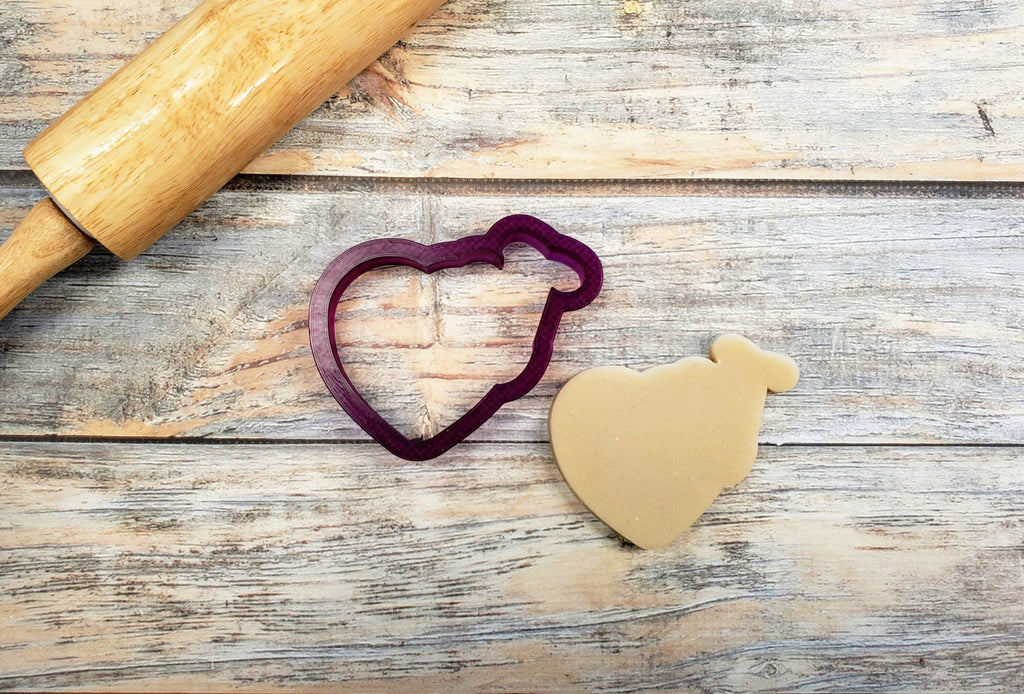 Stethoscope with heart Cookie Cutter and Fondant Cutter and Clay Cutter