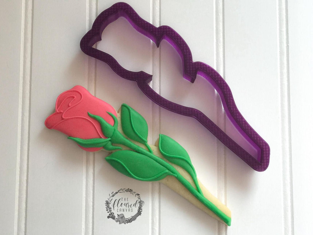 The Floured Canvas Rose Bouquet Set of 2 Cookie Cutters and Fondant Cutters and Clay Cutters