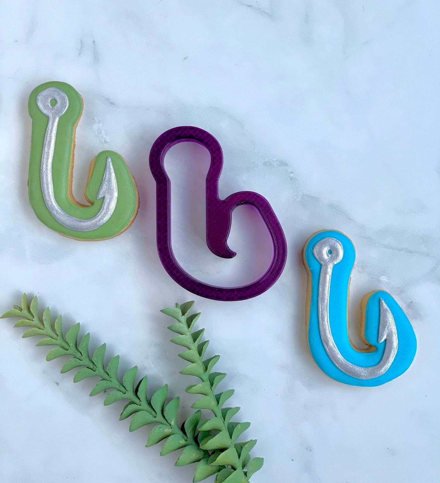 Fishing Hook Cookie Cutter 4 Inches