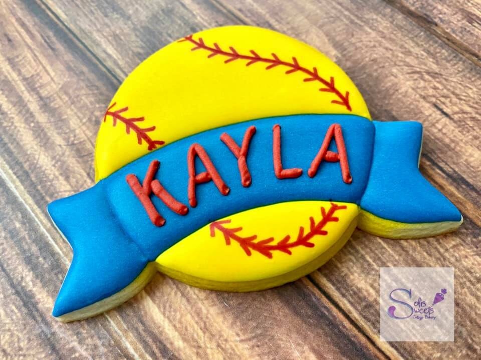 Ball with Banner or Circle with Banner Cookie Cutter and Fondant Cutter and Clay Cutter