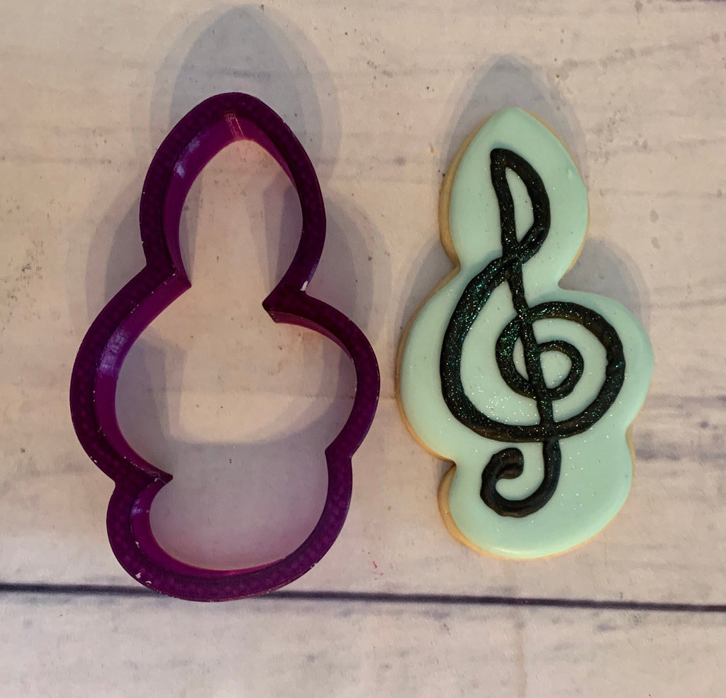 Treble Clef Music Note Cookie Cutter and Fondant Cutter and Clay Cutter