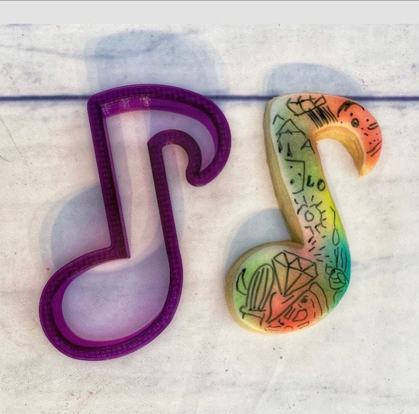 Music Note Cookie Cutter and Fondant Cutter and Clay Cutter