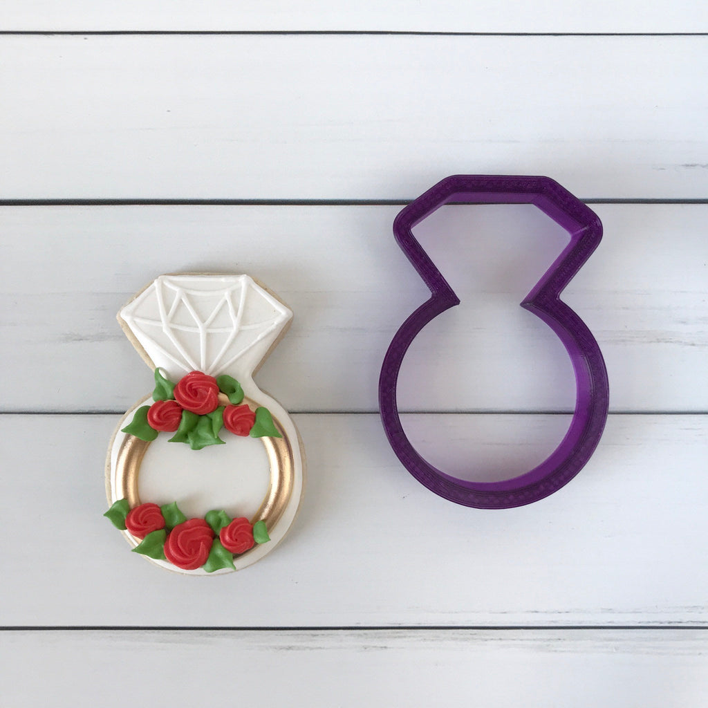 Diamond Ring Cookie Cutter and Fondant Cutter and Clay Cutter