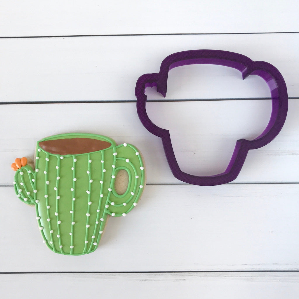 Cactus Cup of Coffee of Latte Cookie Cutter and Fondant Cutter and Clay Cutter