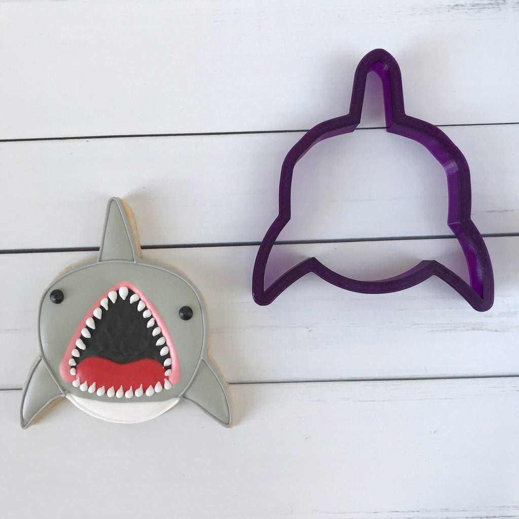 Front Facing Shark Cookie Cutter and Fondant Cutter and Clay Cutter