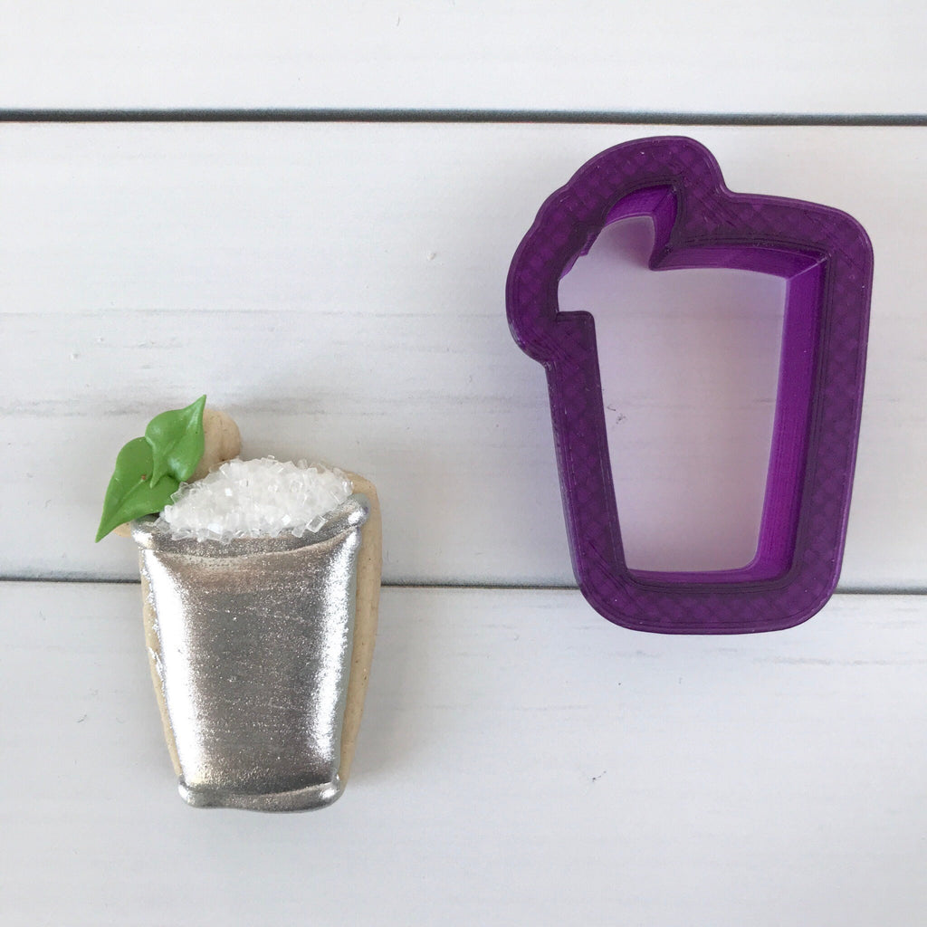 Mint Julep or Lemonade Glass Cookie Cutter and Fondant Cutter and Clay Cutter