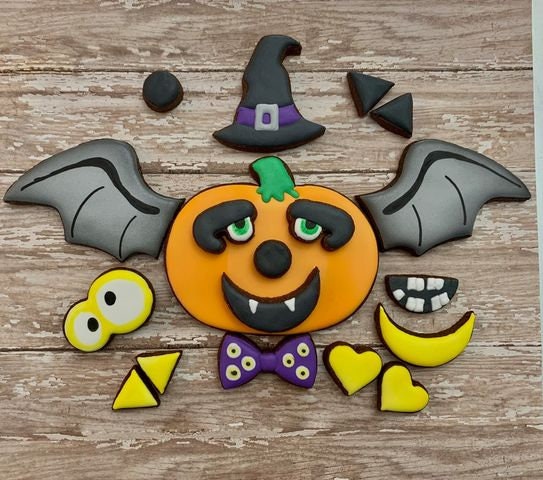 Build A Jack-O-Lantern with Pumpkin and Minis Cookie Cutter and Fondant Cutter and Clay Cutter