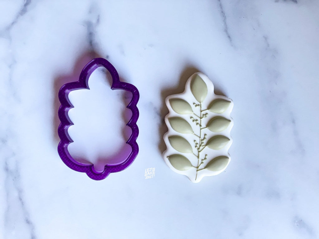 Leaf Flourish #5 Cookie Cutter and Fondant Cutter and Clay Cutter