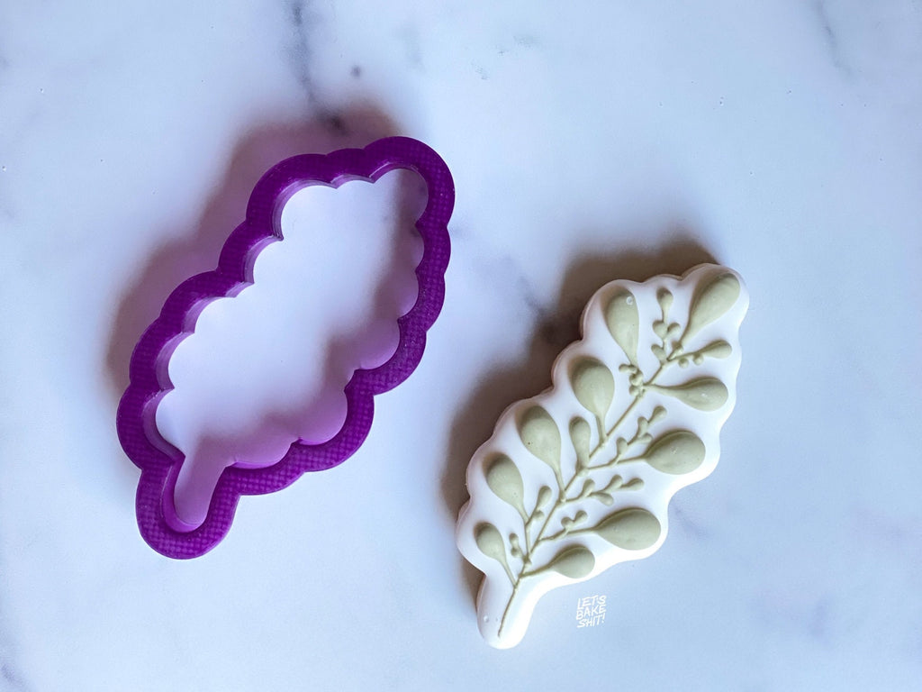 Leaf Flourish #4 Cookie Cutter and Fondant Cutter and Clay Cutter