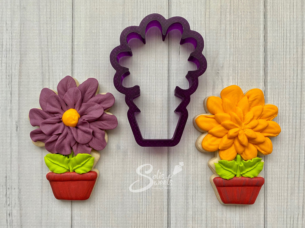 Potted Flower #2 Cookie Cutter and Fondant Cutter and Clay Cutter