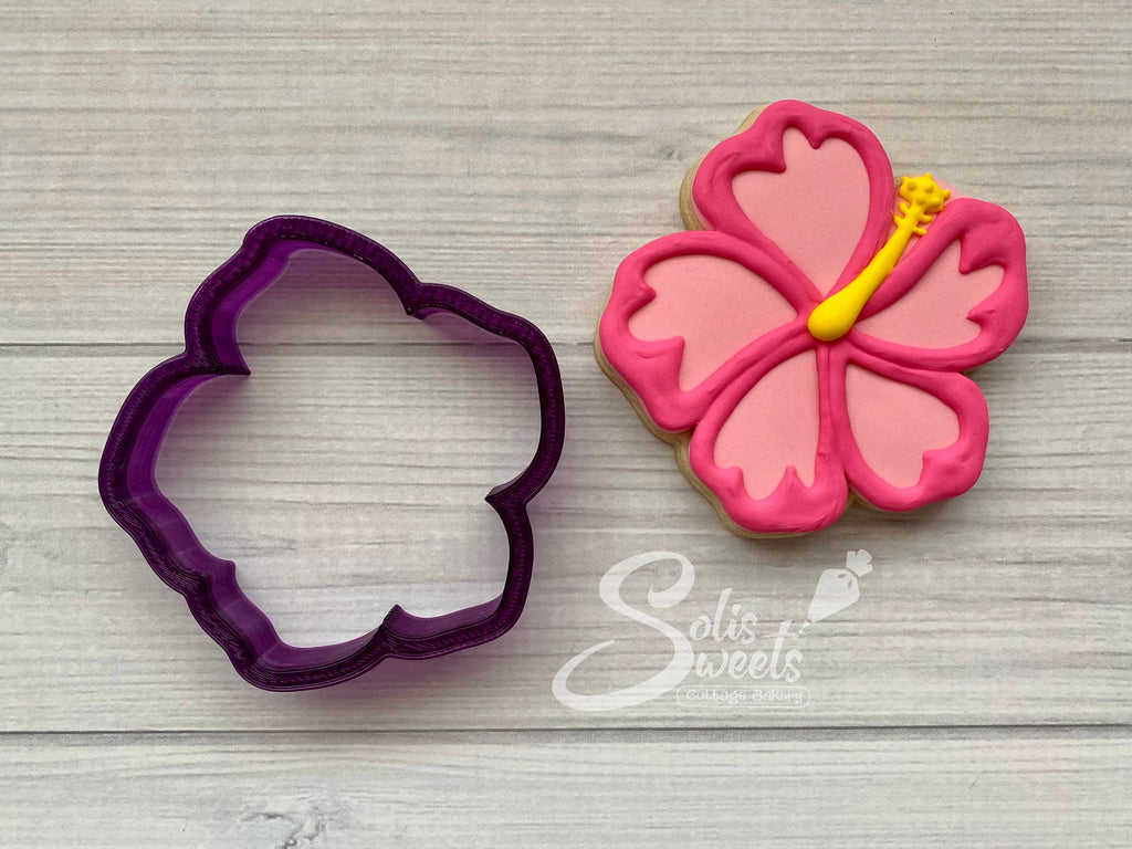 Hibiscus #2 or Tropical Flower Cookie Cutter and Fondant Cutter and Clay Cutter