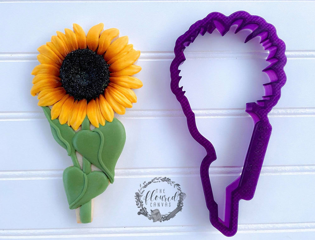 The Floured Canvas Sunflower Bouquet Set Cookie Cutters and Fondant Cutters and Clay Cutters