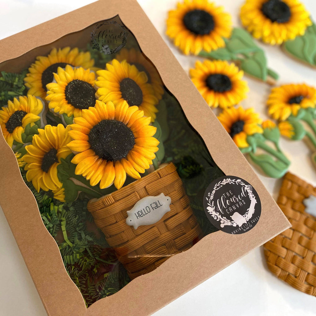 The Floured Canvas Sunflower Bouquet Set Cookie Cutters and Fondant Cutters and Clay Cutters