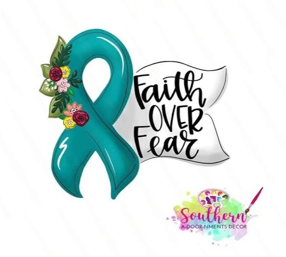Floral Awareness Ribbon with Tag Cookie Cutter and Fondant Cutter and Clay Cutter