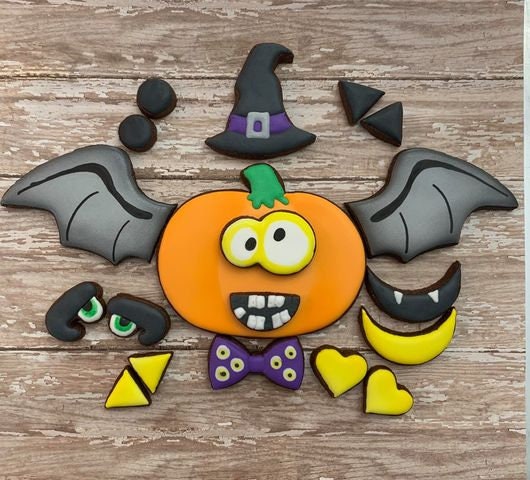 Build A Jack-O-Lantern with Pumpkin and Minis Cookie Cutter and Fondant Cutter and Clay Cutter