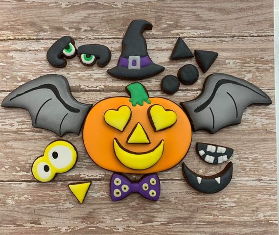 Build A Jack-O-Lantern with Pumpkin and Minis Cookie Cutter and Fondant Cutter and Clay Cutter